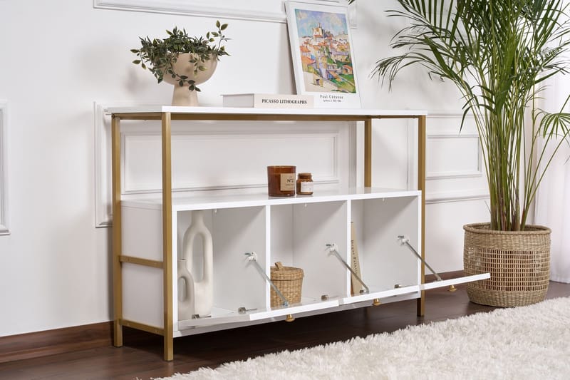 Hemani Konsolbord 120 cm - Vitt/guld - Möbler - Bord & matgrupp - Avlastningsbord & sidobord - Konsolbord & hallbord