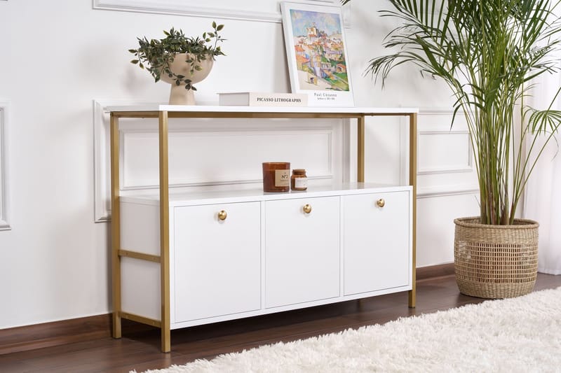 Hemani Konsolbord 120 cm - Vitt/guld - Möbler - Bord & matgrupp - Avlastningsbord & sidobord - Konsolbord & hallbord
