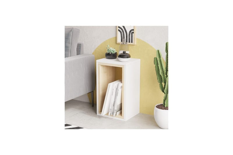 Hesper Sidobord 30 cm - Ek/Vit - Möbler - Bord & matgrupp - Avlastningsbord & sidobord - Lampbord & sidobord
