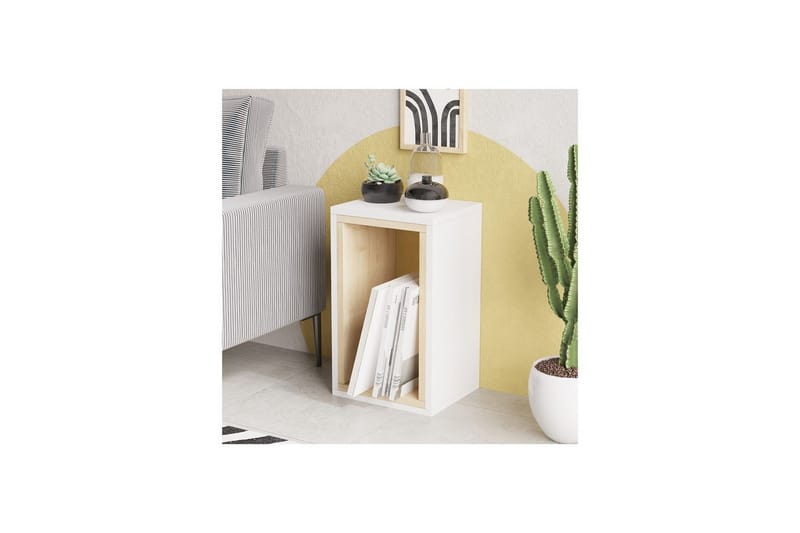 Hesper Sidobord 30 cm - Ek/Vit - Möbler - Bord & matgrupp - Avlastningsbord & sidobord - Lampbord & sidobord