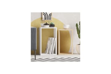 Hesper Sidobord 30 cm - Ek/Vit - Möbler - Bord & matgrupp - Avlastningsbord & sidobord - Lampbord & sidobord