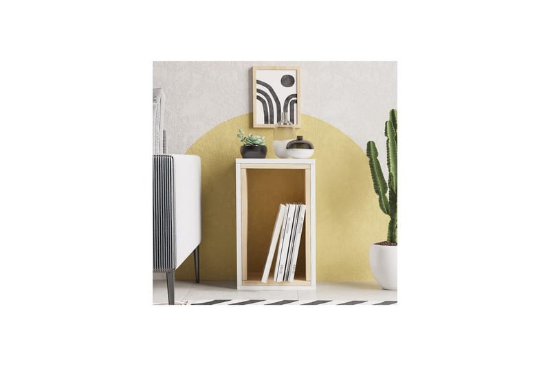 Hesper Sidobord 30 cm - Ek/Vit - Möbler - Bord & matgrupp - Avlastningsbord & sidobord - Lampbord & sidobord