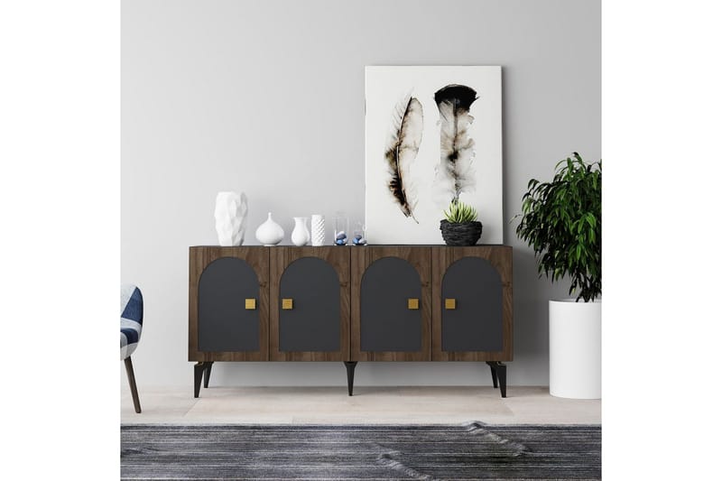 Hideaki Konsollbord 150 cm - Guld/Antracit - Möbler - Bord & matgrupp - Avlastningsbord & sidobord - Konsolbord & hallbord