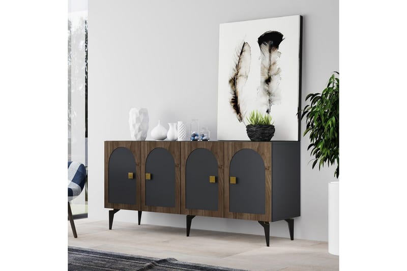 Hideaki Konsollbord 150 cm - Guld/Antracit - Möbler - Bord & matgrupp - Avlastningsbord & sidobord - Konsolbord & hallbord