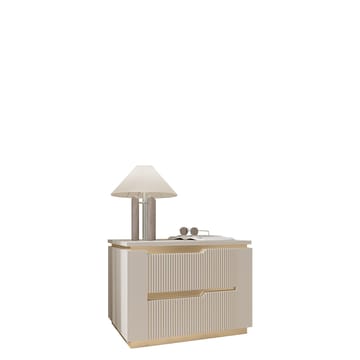 Hilafin Sängbord i Målat Trä med Förvaring och Lådor - Beige - Möbler - Bord & matgrupp - Avlastningsbord & sidobord - Sängbord & nattduksbord