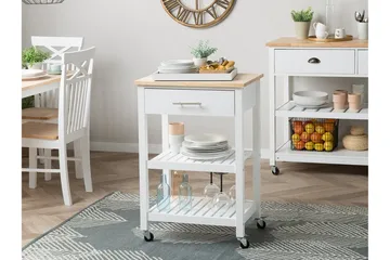 Hiuma Serveringsbord 58 cm - Vit - Möbler - Bord & matgrupp - Serveringsvagn & serveringsbord - Köksvagn