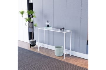 Horacio Sidobord 100 cm - Vit/Transparent - Möbler - Bord & matgrupp - Avlastningsbord & sidobord - Lampbord & sidobord