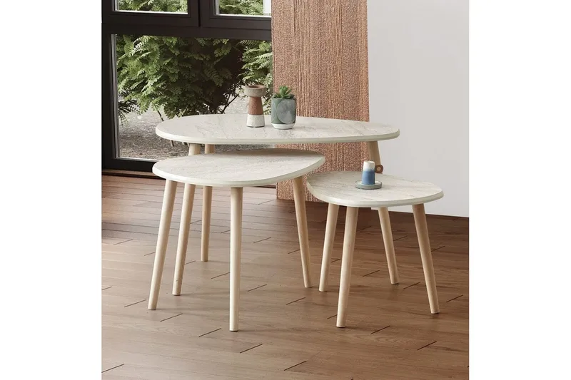Horatio Satsbord 80 cm - Sand - Möbler - Bord & matgrupp - Avlastningsbord & sidobord - Satsbord