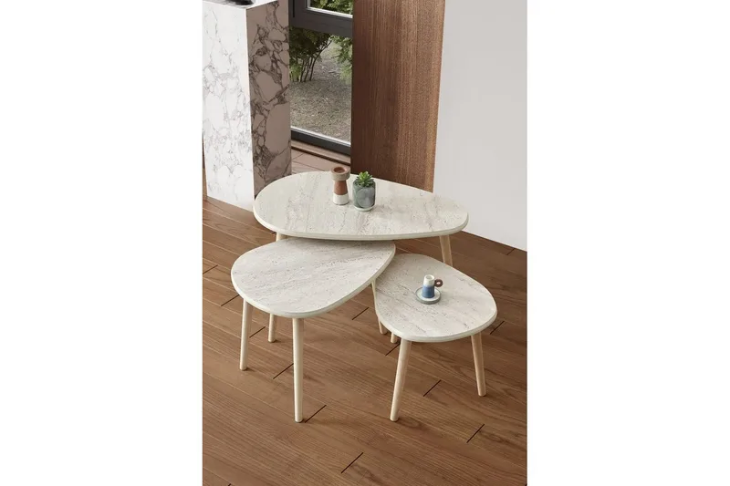 Horatio Satsbord 80 cm - Sand - Möbler - Bord & matgrupp - Avlastningsbord & sidobord - Satsbord