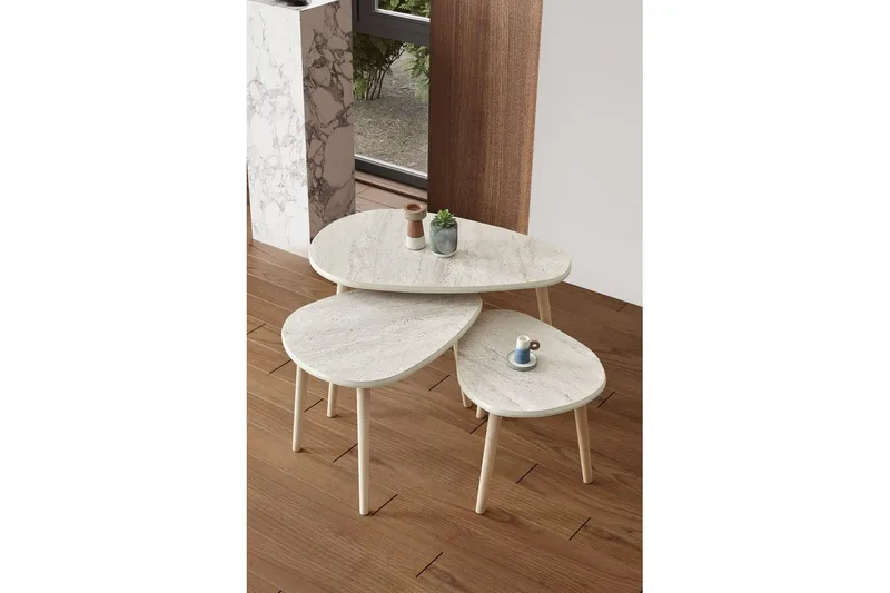 Horatio Satsbord 80 cm - Sand - Möbler - Bord & matgrupp - Avlastningsbord & sidobord - Satsbord