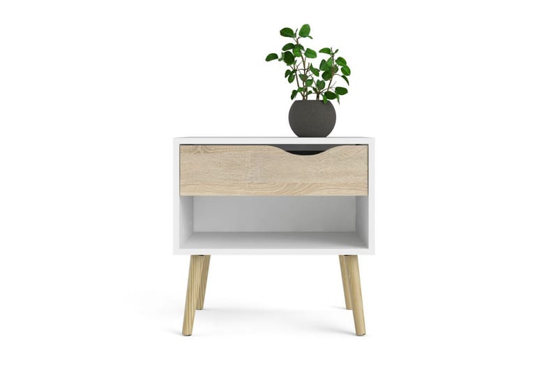 Hostafranc Sängbord 50,2 cm - Vit - Möbler - Bord & matgrupp - Avlastningsbord & sidobord - Sängbord & nattduksbord