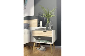 Hostafranc Sängbord 50,2 cm - Vit - Möbler - Bord & matgrupp - Avlastningsbord & sidobord - Sängbord & nattduksbord