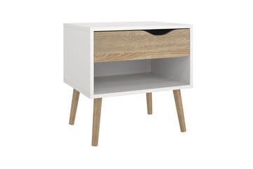 Hostafranc Sängbord 50,2 cm - Vit - Möbler - Bord & matgrupp - Avlastningsbord & sidobord - Sängbord & nattduksbord