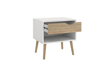 Hostafranc Sängbord 50,2 cm - Vit - Möbler - Bord & matgrupp - Avlastningsbord & sidobord - Sängbord & nattduksbord