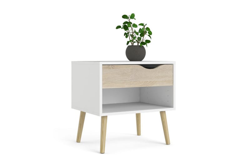 Hostafranc Sängbord 50,2 cm - Vit - Möbler - Bord & matgrupp - Avlastningsbord & sidobord - Sängbord & nattduksbord
