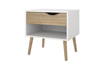 Hostafranc Sängbord 50,2 cm - Vit - Möbler - Bord & matgrupp - Avlastningsbord & sidobord - Sängbord & nattduksbord