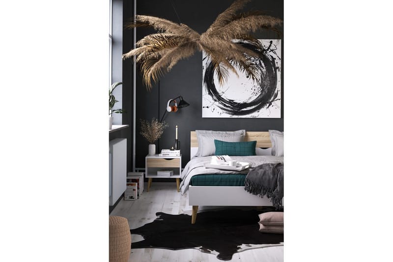 Hostafranc Sängbord 50,2 cm - Vit - Möbler - Bord & matgrupp - Avlastningsbord & sidobord - Sängbord & nattduksbord