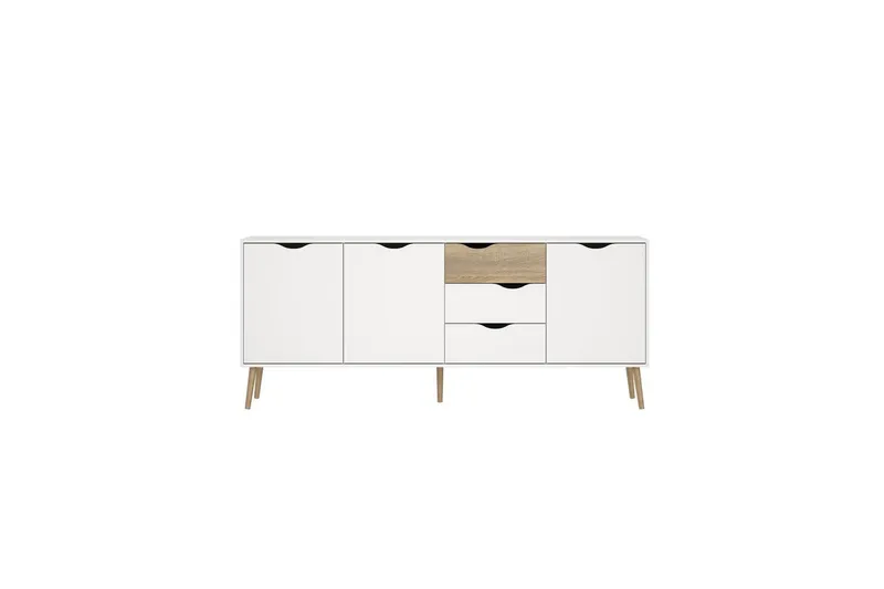 Hostafranc Skänk 195,7 cm - Vit - Förvaring - Förvaringsmöbler - Sideboard & skänk