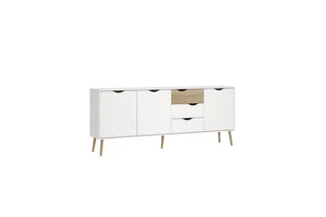 Hostafranc Skänk 195,7 cm - Vit - Förvaring - Förvaringsmöbler - Sideboard & skänk
