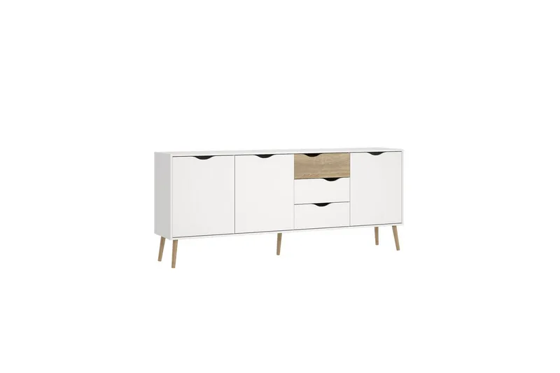 Hostafranc Skänk 195,7 cm - Vit - Förvaring - Förvaringsmöbler - Sideboard & skänk