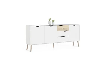 Hostafranc Skänk 195,7 cm - Vit - Förvaring - Förvaringsmöbler - Sideboard & skänk
