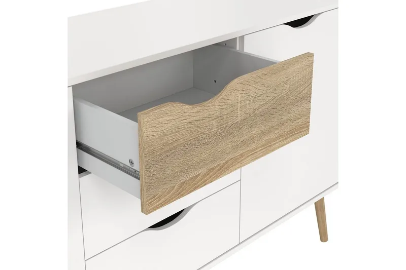 Hostafranc Skänk 195,7 cm - Vit - Förvaring - Förvaringsmöbler - Sideboard & skänk