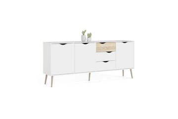Hostafranc Skänk 195,7 cm - Vit - Förvaring - Förvaringsmöbler - Sideboard & skänk