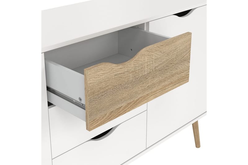 Hostafranc Skänk 195,7 cm - Vit - Förvaring - Förvaringsmöbler - Sideboard & skänk