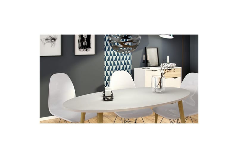 Hostafranc Skänk 98,7 cm - Vit - Förvaring - Förvaringsmöbler - Sideboard & skänk