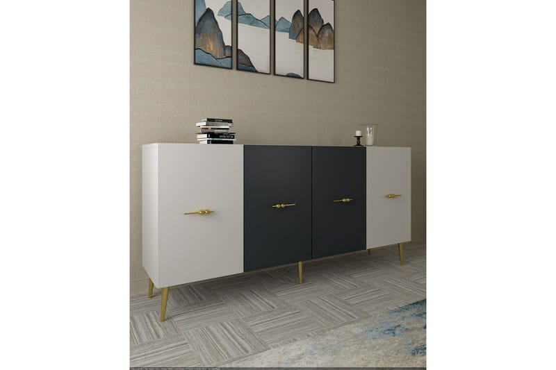 Huelva Konsollbord 150 cm - Vit/Antracit - Möbler - Bord & matgrupp - Avlastningsbord & sidobord - Konsolbord & hallbord