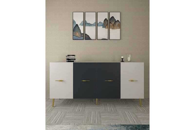 Huelva Konsollbord 150 cm - Vit/Antracit - Möbler - Bord & matgrupp - Avlastningsbord & sidobord - Konsolbord & hallbord