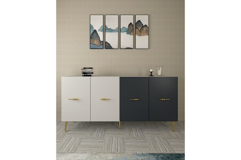 Huelva Konsollbord 150 cm - Vit/Antracit - Möbler - Bord & matgrupp - Avlastningsbord & sidobord - Konsolbord & hallbord