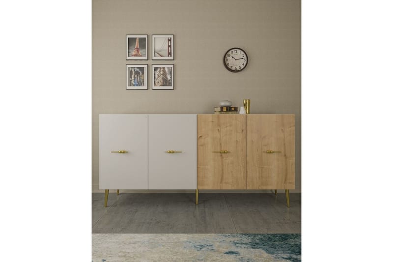 Huelva Konsollbord 150 cm - Vit/Ek - Möbler - Bord & matgrupp - Avlastningsbord & sidobord - Konsolbord & hallbord