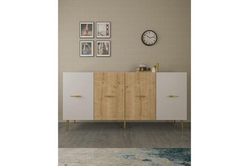 Huelva Konsollbord 150 cm - Vit/Ek - Möbler - Bord & matgrupp - Avlastningsbord & sidobord - Konsolbord & hallbord