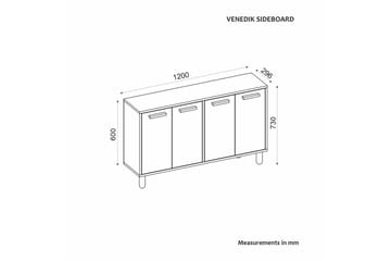 Hungirr Konsollbord 120 cm - Vit - Möbler - Bord & matgrupp - Avlastningsbord & sidobord - Konsolbord & hallbord