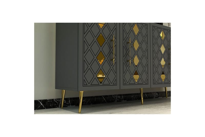 Ilna Konsollbord 150 cm - Guld/Antracit - Möbler - Bord & matgrupp - Avlastningsbord & sidobord - Konsolbord & hallbord