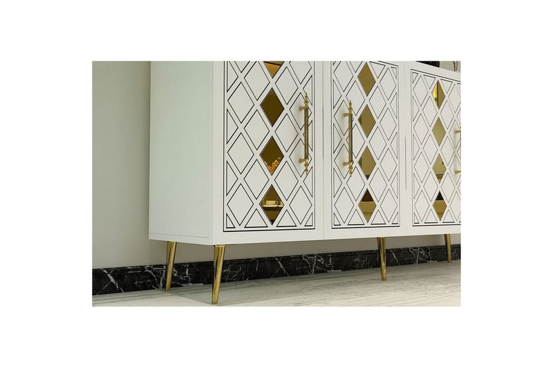 Ilna Konsollbord 150 cm - Guld/Vit - Möbler - Bord & matgrupp - Avlastningsbord & sidobord - Konsolbord & hallbord