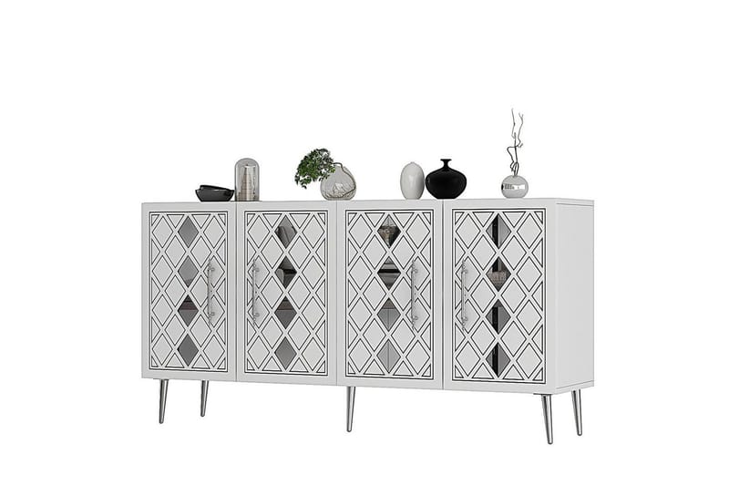 Ilna Konsollbord 150 cm - Vit/Silver - Möbler - Bord & matgrupp - Avlastningsbord & sidobord - Konsolbord & hallbord