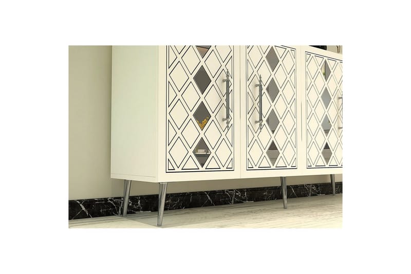 Ilna Konsollbord 150 cm - Vit/Silver - Möbler - Bord & matgrupp - Avlastningsbord & sidobord - Konsolbord & hallbord