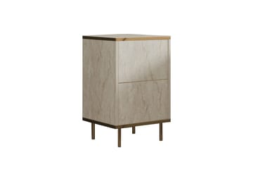 Imaj Sängbord 40 cm - Beige/Guld - Möbler - Bord & matgrupp - Avlastningsbord & sidobord - Sängbord & nattduksbord