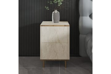 Imaj Sängbord 40 cm - Beige/Guld - Möbler - Bord & matgrupp - Avlastningsbord & sidobord - Sängbord & nattduksbord
