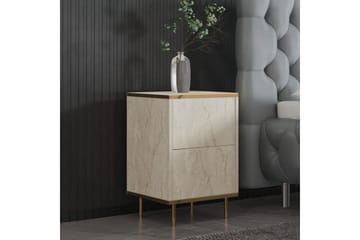 Imaj Sängbord 40 cm - Beige/Guld - Möbler - Bord & matgrupp - Avlastningsbord & sidobord - Sängbord & nattduksbord