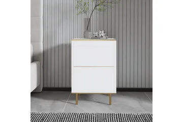 Imaj Sängbord 40 cm - Vit marmor/Guld - Möbler - Bord & matgrupp - Avlastningsbord & sidobord - Sängbord & nattduksbord