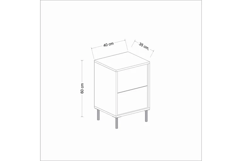 Imaj Sängbord 40 cm - Vit marmor/Guld - Möbler - Bord & matgrupp - Avlastningsbord & sidobord - Sängbord & nattduksbord