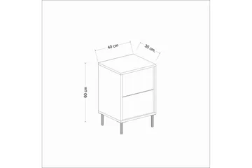 Imaj Sängbord 40 cm - Vit marmor/Guld - Möbler - Bord & matgrupp - Avlastningsbord & sidobord - Sängbord & nattduksbord