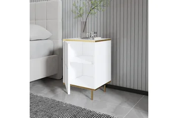 Imaj Sängbord 40 cm - Vit/Guld - Möbler - Bord & matgrupp - Avlastningsbord & sidobord - Sängbord & nattduksbord