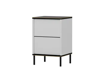 Imaj Sängbord 40 cm - Vit/Svart/Guld - Möbler - Bord & matgrupp - Avlastningsbord & sidobord - Sängbord & nattduksbord