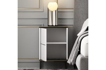 Imaj Sängbord 40 cm - Vit/Svart/Guld - Möbler - Bord & matgrupp - Avlastningsbord & sidobord - Sängbord & nattduksbord