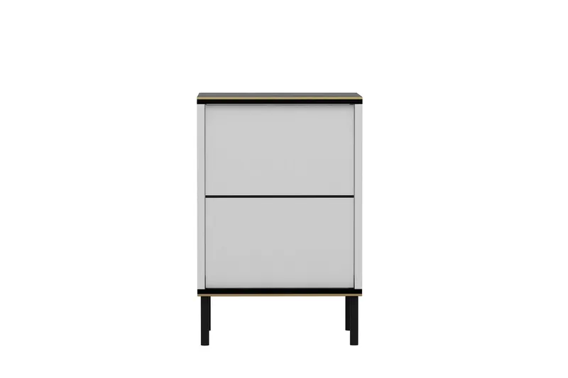 Imaj Sängbord 40 cm - Vit/Svart/Guld - Möbler - Bord & matgrupp - Avlastningsbord & sidobord - Sängbord & nattduksbord