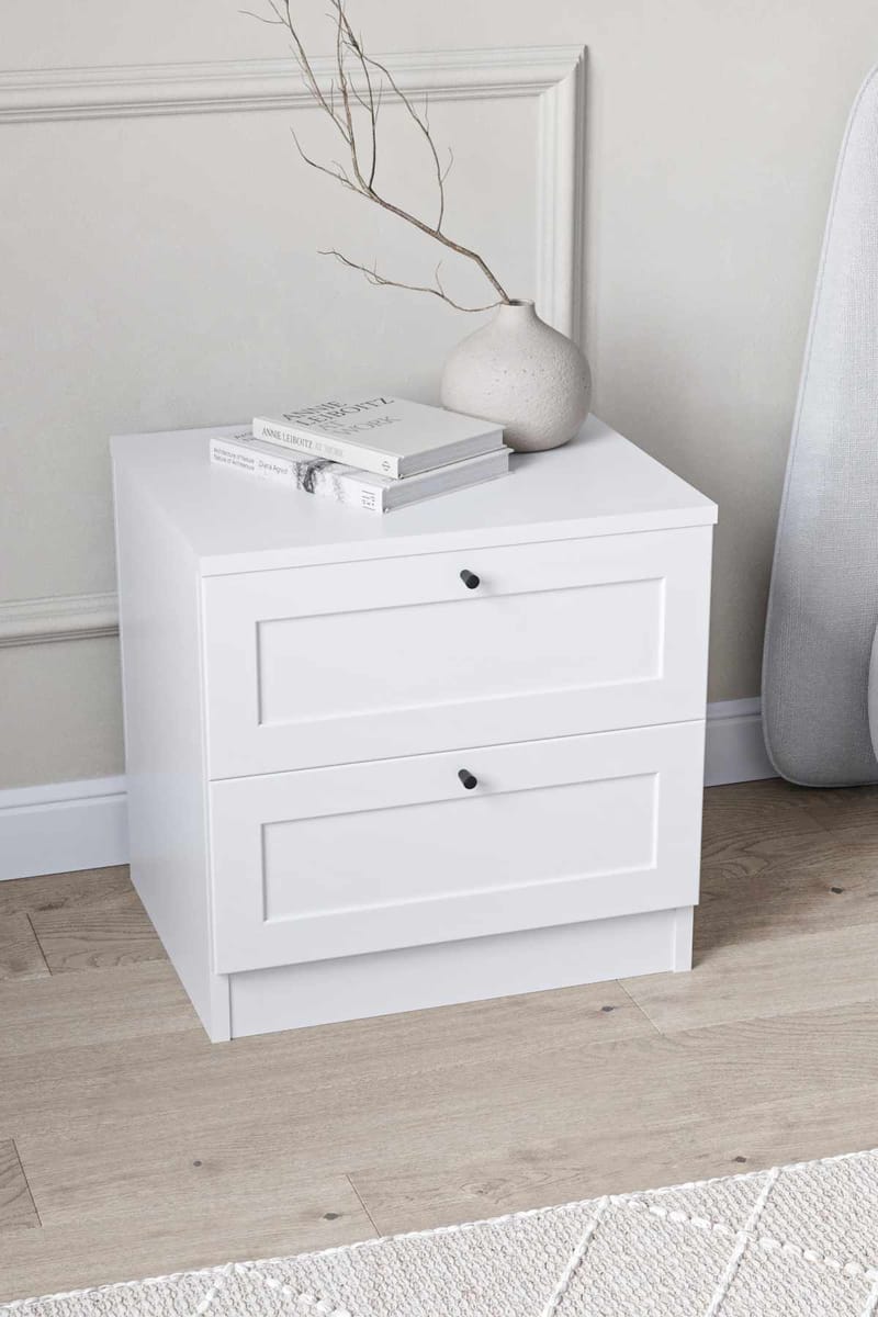 Interlaken Nattduksbord 50 cm - Vit - Möbler - Bord & matgrupp - Avlastningsbord & sidobord - Sängbord & nattduksbord